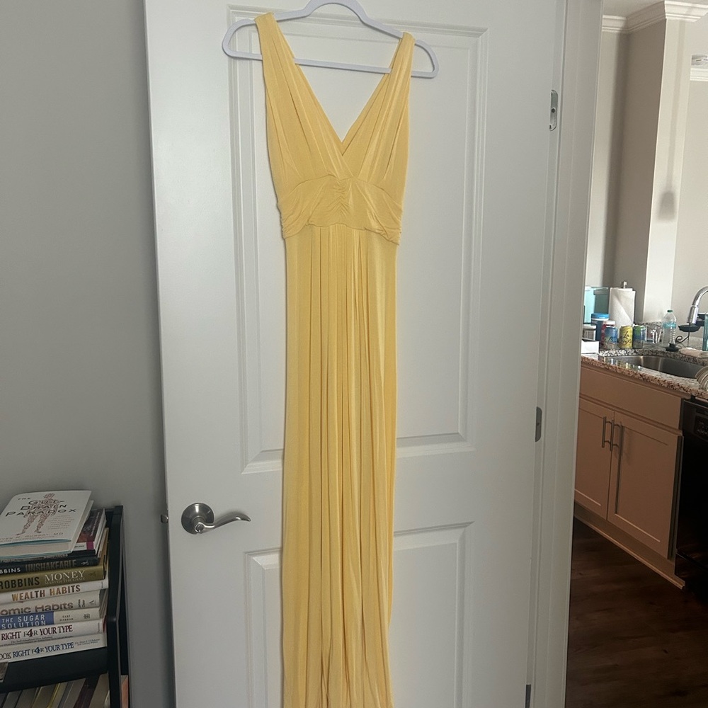 IMAN Elegant Yellow Maxi Dress